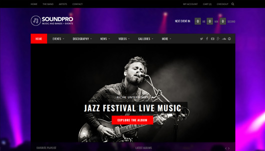 SoundPro - Responsive Music, Band & Event Template