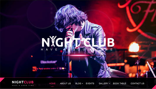 Music Club - Music/Band/Dj/Club/Party Website Template Rockon