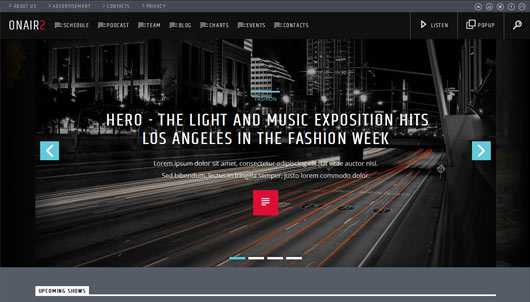 ON AIR 2: Radio Station HTML website template