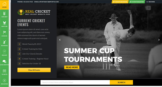 Real Sports - Club: All In One Sports Template