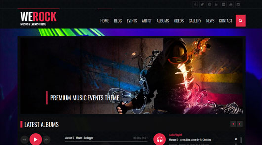 WeRock - Ajax Music Radio Streaming & Event HTML Template
