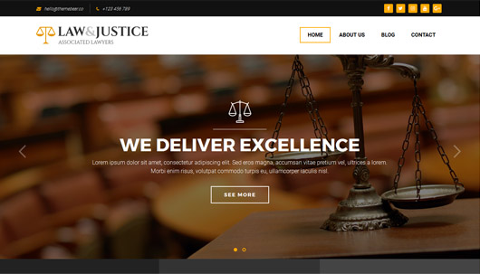 Law&Justice - Law Firm, Lawyers & Attorneys WordPress Theme