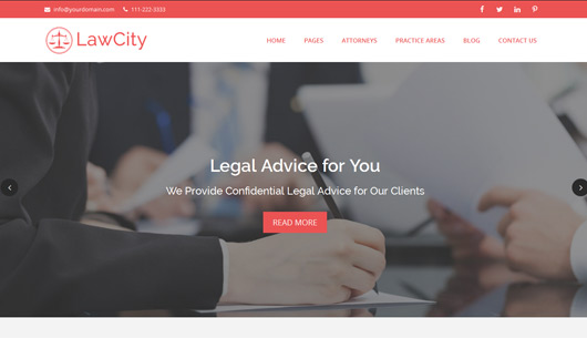 LawCity - Law Firm and Attorney WordPress Theme