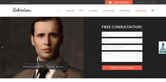 Law Office - Lawyers Attorneys Legal Office Theme