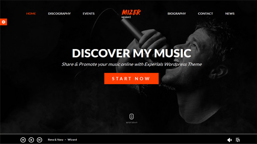 Mizer - Musicians, Deejays, Singers, Bands HTML template