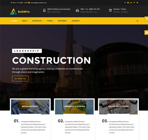 BuildPro - Construction Drupal 8 Theme