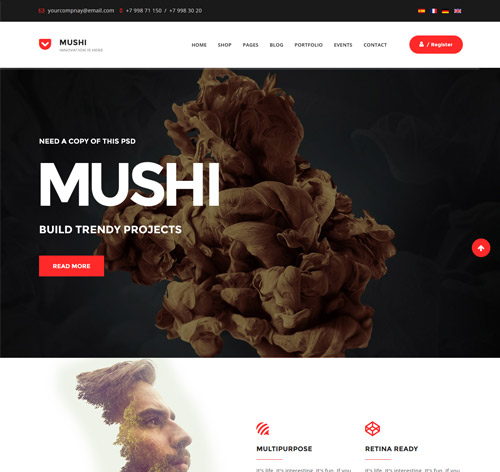 Mushi - The Multi-Purpose Responsive Joomla Theme