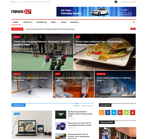News247 - Responsive News Magazine Newspaper