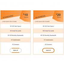 Pricing Table Style 60