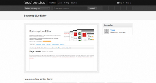 Wrap Bootstrap Live Editor