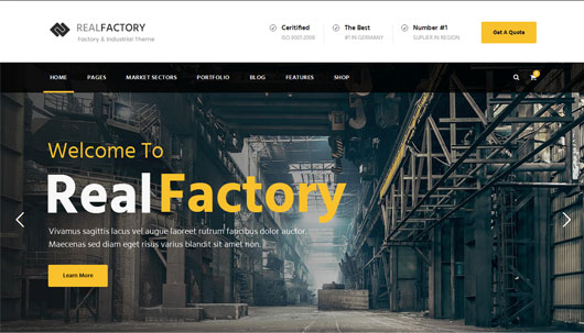 Real Factory - Factory / Industrial / Construction WordPress Theme