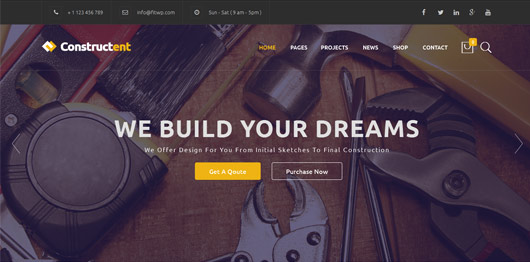 Constructent - Responsive Construction WordPress Theme