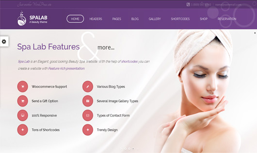Spa Lab - Beauty Spa & Beauty Salon WordPress Theme