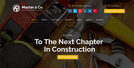 Beauty Salon & Construction Services - WordPress Theme