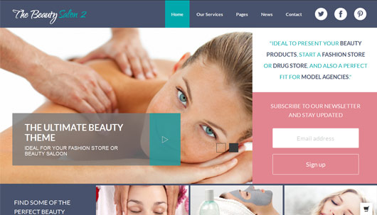 The Beauty Salon 2 - Responsive WordPress Theme