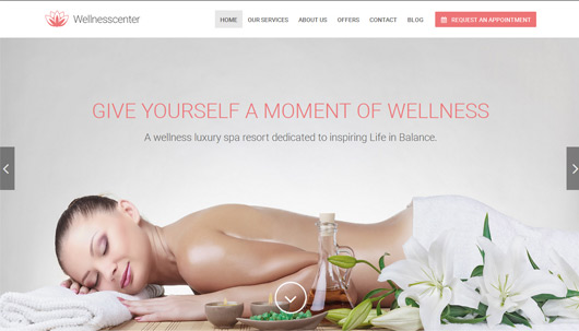 WellnessCenter Beauty Spa - WordPress Theme