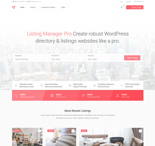 Listing Manager Pro - Directory Theme for WooCommerce