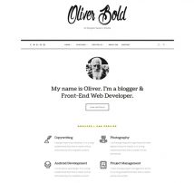 Oliver - Classic & Minimal Portfolio WordPress Theme