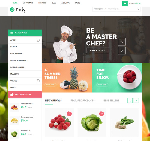 Vina iFoody - Responsive VirtueMart Joomla Template