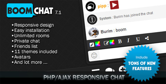 Boomchat - Responsive PHP/AJAX Chat