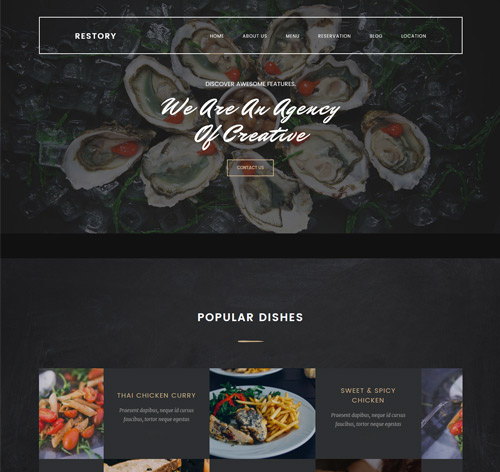 Restory - Restaurant & Cafe Joomla Template