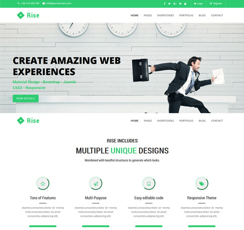 Rise - Responsive Multi-Purpose Creative Joomla Theme