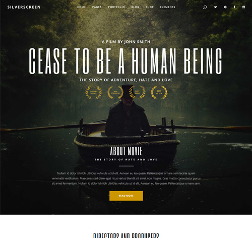 Silverscreen - A Theme for Movies, Filmmakers, and Production Companies