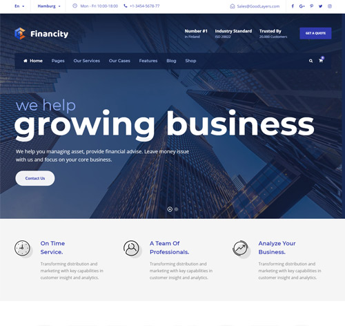 Financity - Business / Financial / Finance WordPress Theme