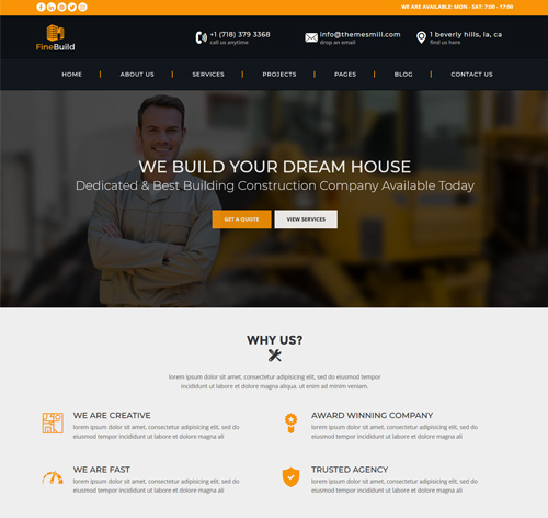 Fine Build - Building & Construction WordPress Theme