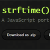 Strftime : Javascript Library to format the Date & Time