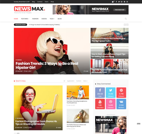 Newsmax - Multi-Purpose News & Magazine Theme