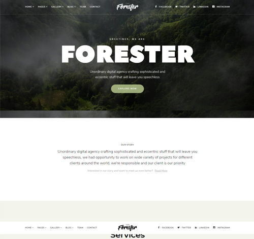 The Forester - Responsive Multipages and Onepage Multi-Purpose Joomla! Template