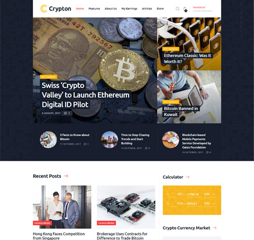 Crypton | Cryptocurrency & Mining WP Theme