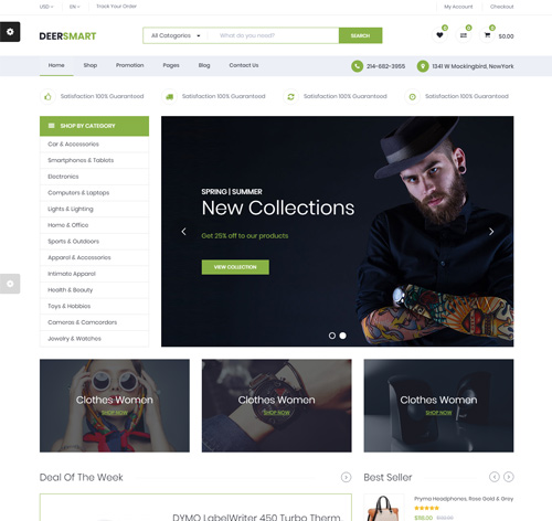 DeerSmart - Multipurpose Responsive WooCommerce WordPress Theme