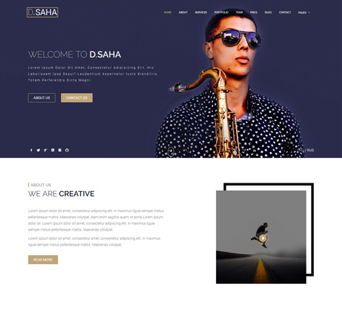 D.saha personal one page multipurpose template