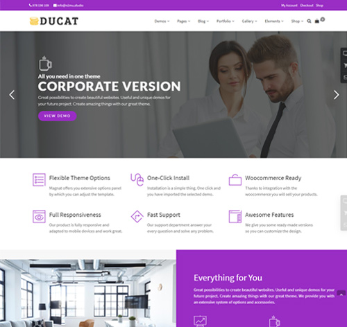 Ducat - Responsive Multi-Purpose WordPress Theme