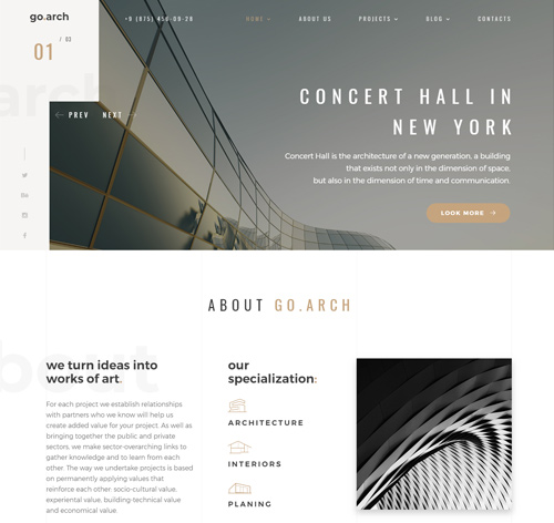 go.arch - Architecture & Interior Joomla! Template