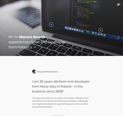 Jab - Advanced Personal Resume / CV vCard Theme