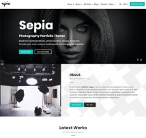 Sepia - Photography Portfolio Drupal 8 Theme