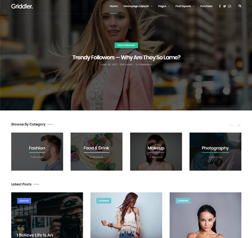 Griddler - A slick Ajax loading grid based theme