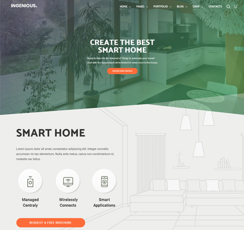 Ingenious - Smart Home Automation WordPress Theme