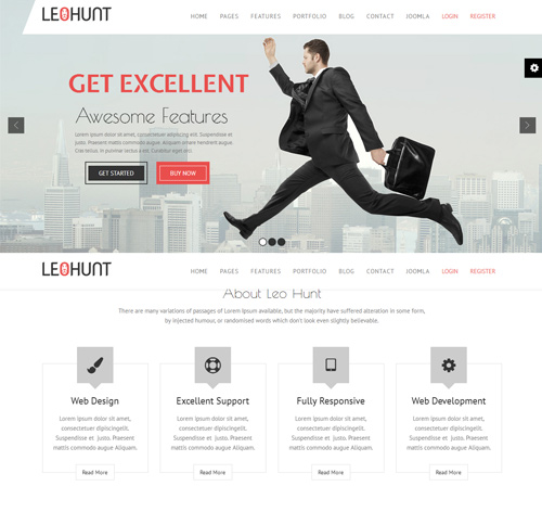LeoHunt - Responsive Multi-Purpose Joomla Theme With Page Builder