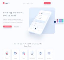 Sigma — App Showcase HTML Template + Stylish Cost Calculator