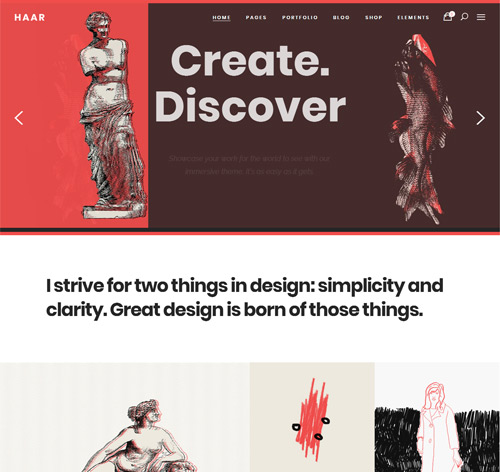 Haar - A Portfolio Theme for Designers, Artists and Illustrators