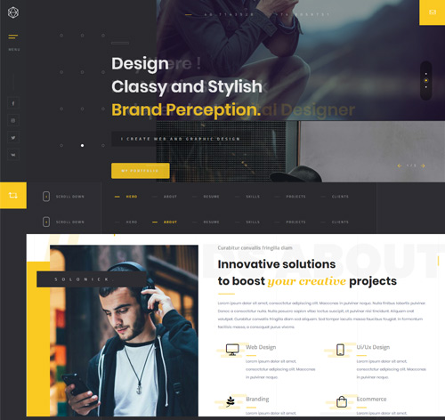 Solonick - Creative Responsive Personal Portfolio