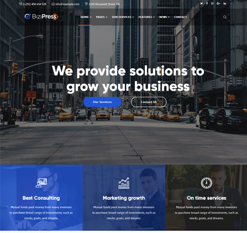 BiziPress - Finance & Insurance WordPress Theme