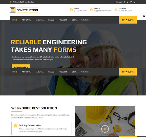 RS Construction - Building and Construction Joomla Template