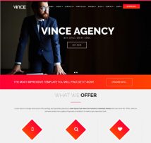 Vince Onepage & Multipages Business Drupal 8 Theme