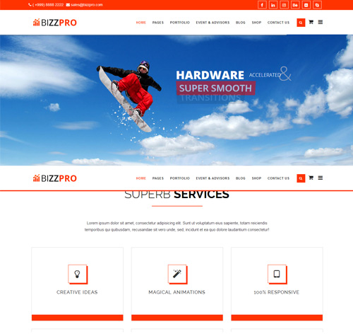 Bizzpro- Multipages Business Joomla Theme With Page Builder