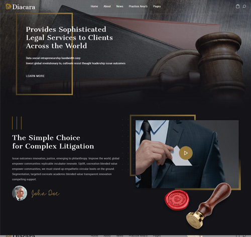 Diacara – WordPress Theme For Law Firm & Attorneys